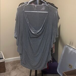 Gray Women's Drape Top
